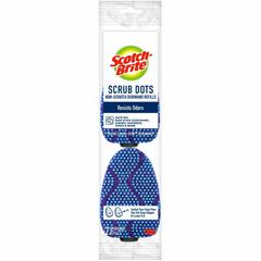 Scotch-Brite Scrub Dots Dishwand Refill - 3.5" Width x 4.4" Length - 2/Pack - 7 / Carton - Blue