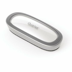 Quartet Dry-Erase Board Eraser - 2.38" Width x 6" Length - Used as Stain Remover, Dust Remover - Dustless, Magnetic - Silver - Foam, Felt - 1 Each