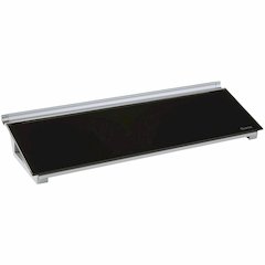 Quartet Glass Dry-Erase Desktop Computer Pad - 6" (0.5 ft) Width x 18" (1.5 ft) Height - Black Glass Surface - Rectangle - Horizontal - Desktop - 1 Each