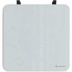 U Brands Magnetic Cubicle/Wall Glass Dry-Erase Board - 12" (1 ft) Width x 12" (1 ft) Height - Frosted White Tempered Glass Surface - Square - Horizontal - Magnetic - Frameless - 1 Each