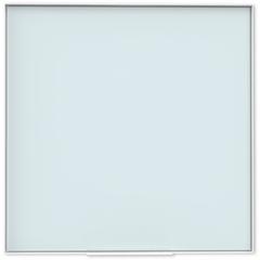 U Brands Frosted Glass Dry Erase Board - 35" (2.9 ft) Width x 35" (2.9 ft) Height - Frosted White Tempered Glass Surface - White Aluminum Frame - Square - Horizontal/Vertical - 1 Each