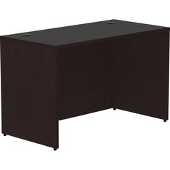 Lorell Essentials Series Rectangular Desk Shell - 29.5" Height x 48" Width x 24" Depth Desk Shell, 1" Thickness - Finish: Espresso - 1 Each