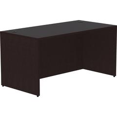 Lorell Essentials Series Rectangular Desk Shell - Rectangle - 29.5" Height x 60" Width x 30" Depth Desk Shell, 1" Thickness Top - Finish: Espresso - 1 Each