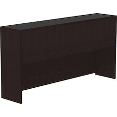 Lorell Essentials Series Stack-on Hutch - 36" Height x 70.9" Width x 14.8" Depth Hutch - 4 Door(s) - Finish: Espresso - Grommet, Durable, Laminated, Cam Lock, Cord Management - 1 Each