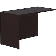 Lorell Essentials Series Return Shell - 29.5" Height x 48" Width x 24" Depth Return Shell, 1" Thickness Top - Finish: Espresso - Grommet, Adjustable Feet, Durable, Laminated, Cam Lock, Cord Management