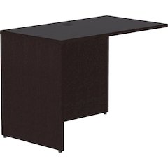 Lorell Essentials Series Return Shell - 29.5" Height x 42" Width x 24" Depth Return Shell, 1" Thickness Top - Finish: Espresso - Grommet, Adjustable Feet, Durable, Laminated, Cam Lock, Cord Management