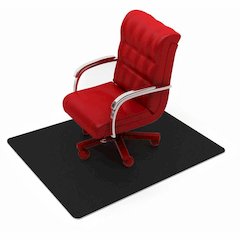 Advantagemat&reg; Black Vinyl Rectangular Chair Mat for Hard Floor - 48" x 60" - Hard Floor - 60" Length x 48" Width x 0.080" Depth x 0.080" Thickness - Rectangular - Classic - Polyvinyl Chloride (PVC