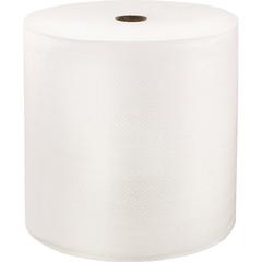LoCor Hardwound Roll Towels - 1 Ply - 7" Width x 1000 ft Length - Fully embossed - Bright White - Fiber - 6 / Carton