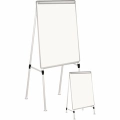 Universal Dry Erase Board with A-Frame Easel, 29" x 41" , White Surface - 29" (2.4 ft) Width x 41" (3.4 ft) Height - White Surface - 1 Each