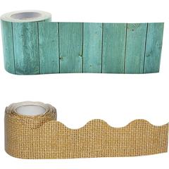 Teacher Created Resources Shabby Chic Border Paper - Shabby Chic - Sturdy, Durable - 3" Width x 600" Length - Multicolor - 1 Set