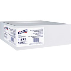 Genuine Joe Food Storage Bags - Sandwich Size - 5.88" Length x 6.50" Width x 1.15 mil (29 Micron) Thickness - Zipper Closure - Clear - Food, Beef, Poultry, Seafood, Vegetables - 500/Box - 12 / Carton