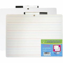 Flipside 2-sided Dry Erase Board Sets - 12" (1 ft) Width x 9" (0.8 ft) Height - White Hardboard Surface - Rectangle - Desktop, Lap - 12 / Pack