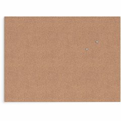 U Brands Frameless Cork Canvas Bulletin Board - 18" Board Height x 24" Board Width - Natural Cork Surface - Self-healing, Durable, Mounting System, Tackable, Frameless - 1 Each