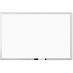 U Brands Melamine Non-Magnetic Dry-Erase Board - 36" (3 ft) Width x 24" (2 ft) Height - White Melamine Surface - Silver Aluminum Frame - Rectangle - Horizontal/Vertical - 1 Each