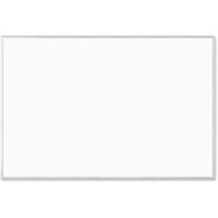 U Brands Melamine Non-Magnetic Dry-Erase Board - 72" (6 ft) Width x 48" (4 ft) Height - White Melamine Surface - Silver Aluminum Frame - Rectangle - Horizontal/Vertical - 1 Each