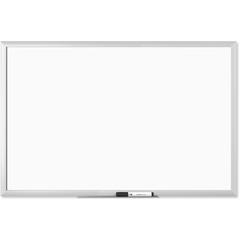 U Brands Magnetic Dry-Erase Board - 36" (3 ft) Width x 24" (2 ft) Height - White Painted Steel Surface - Silver Aluminum Frame - Rectangle - Horizontal/Vertical - Magnetic - 1 Each