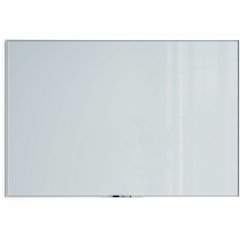 U Brands Non-Magnetic Glass Dry-Erase Board - 72" (6 ft) Width x 48" (4 ft) Height - Frosted White Tempered Glass Surface - White Aluminum Frame - Rectangle - Horizontal/Vertical - 1 Each