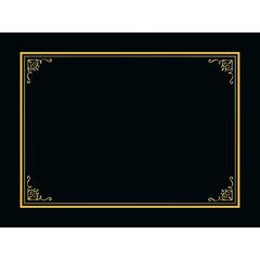 Geographics Letter Certificate Holder - 8 1/2" x 11" - Black - 5 / Pack