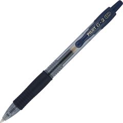 Pilot Retractable Gel Ink Rollerball Pens - Retractable - Navy Ink - Gel-based - Navy Barrel - Writing - 1 Dozen