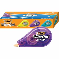 Wite-Out Mini Correction Tape Pack - 0.20" Tape Width x 19.60 ft Tape Length - 1 Line(s) - Translucent Dispenser - Smooth, Compact, Ambidextrous, Easy to Use, Non-refillable, Tear Resistant - White - 