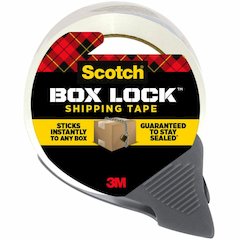 Scotch Box Lock Packaging Tape - 54.60 yd Length x 1.88" Width - Clear - Dispenser Included - 1 Roll