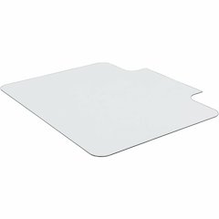 Lorell Tempered Glass Chairmat with Lip - Hardwood Floor, Carpet48" Width x 36" Depth - Lip Size 23" Length x 6" Width - Tempered Glass - Clear - 1 Each