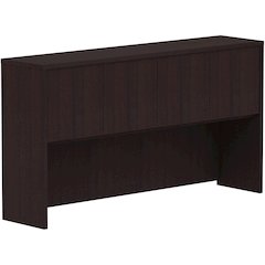 Lorell Essentials Series Stack-on Hutch with Doors - 36" Height x 66" Width x 15" Depth - 4 Door(s) - Finish: Espresso Laminate - 1 Each
