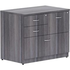 Lorell Essentials Series Box/Box/File Lateral File - 29.5" Height x 35.5" Width x 22" Depth Lateral File, 1" Thickness Top - Total Drawer(s): 4 - Finish: Weathered Charcoal Laminate - 1 Each