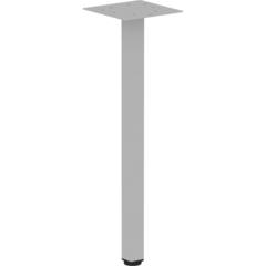 Lorell Relevance Series Offset Square Leg - Powder Coated Silver Square Leg Base - 28.50" Height x 7.87" Width - Workstation - Assembly Required - Metal Base Material - 1 Each