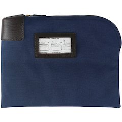 Sparco Locking Currency Bag - 11" Length x 8.50" Width - Navy - Coin, Currency, Document - 1 Pack