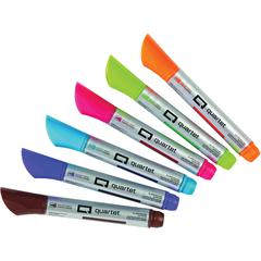 Quartet Premium Glass Board Dry-erase Markers - Pink, Blue, Green, Orange, Purple, Brown Ink - Liquid - 6 / Pack