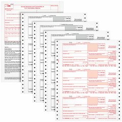 TOPS 4-part 1099-NEC Tax Forms - 4 Part - White - 24 / Pack