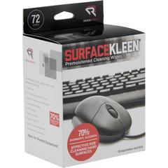 Read Right Surface Kleen Cleaning Wipes - 5" Length x 5" Width - Pre-moistened, Fast Acting, Quick Drying - White/ - 72 / Box