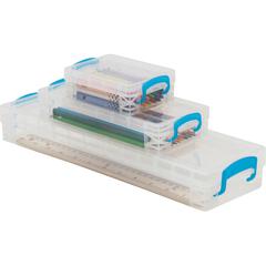 Super Stacker School Kit - Snap-tight Closure - Heavy Duty - Stackable - Plastic - Transparent - For Pen/Pencil, Marker, Crayon, Ruler, Office, School, Home, Paper Clip, Rubber Band, Craft Supplies, S