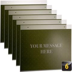 Officemate Horizontal Sign Holder - 11" Width x 8.5" Height - 11" Holding Width x 8.50" Holding Height - Rectangular Shape - Double Sided - Easy to Use, Durable, Hanging Hole - Plastic - Clear - 6 / B