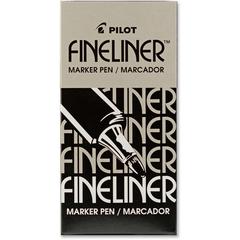 Pilot Fineliner Markers - Fine Pen Point - 0.7 mm Pen Point Size - Black - Black Barrel - Acrylic Fiber Tip - 12 / Box