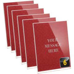 Officemate Slanted Vertical Sign Holder - 8.5" Width x 11.1" Height x 3.4" Depth - 8.50" Holding Width x 11" Holding Height - Rectangular Shape - Self-standing, Easy Readability, Easy to Use, Durable 