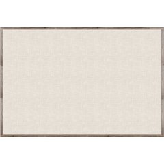 U Brands Linen Bulletin Board, 72" X 47" , Rustic Wood Frame - 72" Height x 47" Width - Tan Linen Surface - Self-healing, Durable, Mounting System, Tackable, Sturdy, Damage Resistant - 1