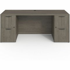 Lorell Prominence 2.0 Double-Pedestal Credenza - Rectangle - 29" Height x 72" Width x 24" Depth, 1" Thickness Top - Total Drawer(s): 2 - Double Pedestal on Left/Right Side - Band Edge - Material: Part