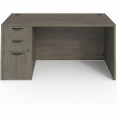 Lorell Prominence 2.0 Left-Pedestal Desk - Rectangle - 29" Height x 60" Width x 30" Depth, 1" Thickness Top - Total Drawer(s): 3 - Single Pedestal on Left Side - Band Edge - Material: Particleboard - 