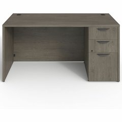 Lorell Prominence 2.0 Right-Pedestal Desk - Rectangle - 29" Height x 60" Width x 30" Depth, 1" Thickness Top - Total Drawer(s): 3 - Single Pedestal on Right Side - Band Edge - Material: Particleboard 