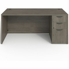 Lorell Prominence 2.0 Right-Pedestal Desk - Rectangle - 29" Height x 66" Width x 30" Depth, 1" Thickness Top - Total Drawer(s): 3 - Single Pedestal on Right Side - Band Edge - Material: Particleboard 