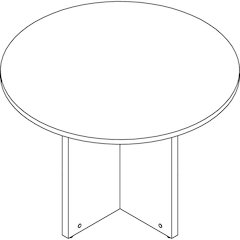 Lorell Prominence 2.0 Round Laminate Conference Table - Round - 29" Height42" Diameter, 1" Thickness Top - Material: Particleboard - Finish: Gray - Durable, Laminated, Mar Resistant, Burn Resistant, I