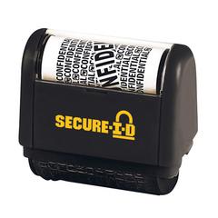 Cosco Secure-I-D Personal Security Roller Stamp - CONFIDENTIAL - 1.50" Impression Length - Black - 1 Each