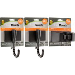 Duck Brand EasyMounts Heavy-Duty Garage Kit - 15 lb (6.80 kg), 50 lb (22.68 kg) Capacity - for Home, Garage, Broom, Shovel - Black - 1 Box