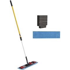 Rubbermaid Commercial Adaptable Flat Mop Kit - Black - 1 Each