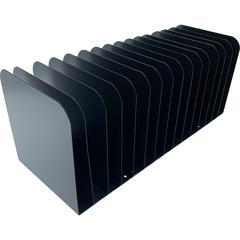 Huron 15-slot Vertical Message Rack - 15 Compartment(s) - Vertical - 6.50" Height x 16" Width x 16.25" Depth - Durable - Black - Steel - 1 Each