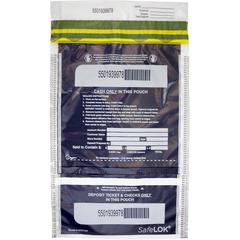ControlTek SafeLOK VT Tamper-Evident Deposit Bags - 15" Length x 10" Width - Seal Closure - Clear - Bill, Deposit, Cash, Deposit Slip, Check - 100 / Pack