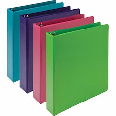 Samsill Earthchoice Durable View Binder - 1 1/2" Binder Capacity - Letter - 8 1/2" x 11" Sheet Size - 325 Sheet Capacity - 3 x 1.50" Ring - Fastener: Round Ring - Pocket: 2, Internal - Chipboard - Ass