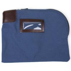 ControlTek Carrying Case Cash, Coin, Document, Check, Card - Blue - Moisture Resistant - Nylon Body - 8.5" Width x 11" Depth - 1 Each